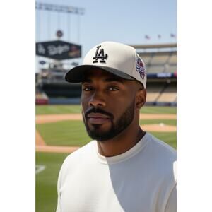 New Era Los Angeles Dodgers Color Develop 7 1/2 Hat Cream/ Blk World Series 2020